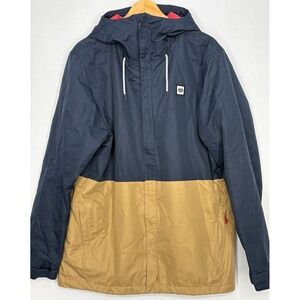 686 Foundation Insulated Jacket Mens Blue Beige Waterproof Thermal Breathable